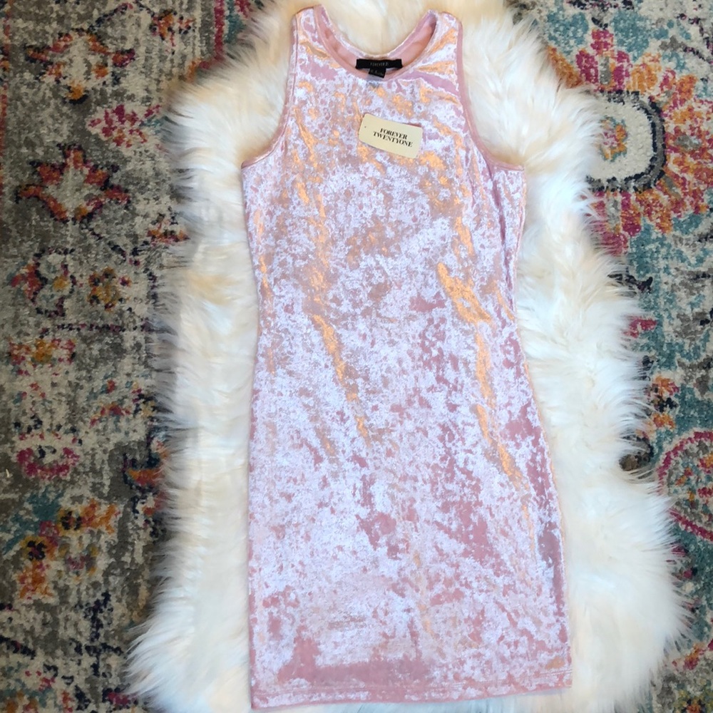 Pink Crushed Bodycon dress